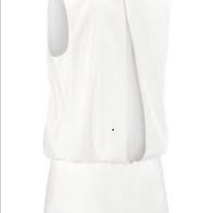 Cabi White Tank with Zipper Back